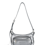 Outpocket Hobo Mini metallic grey foiled plain