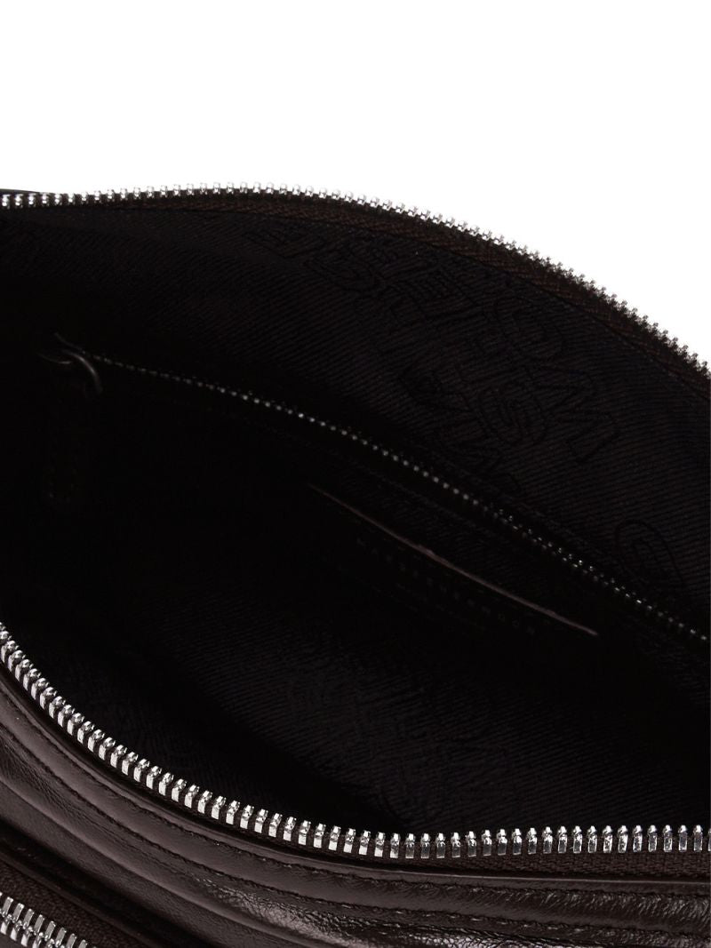 Outpocket Hobo Mini dark brown glossy plain - Ferent Bags 