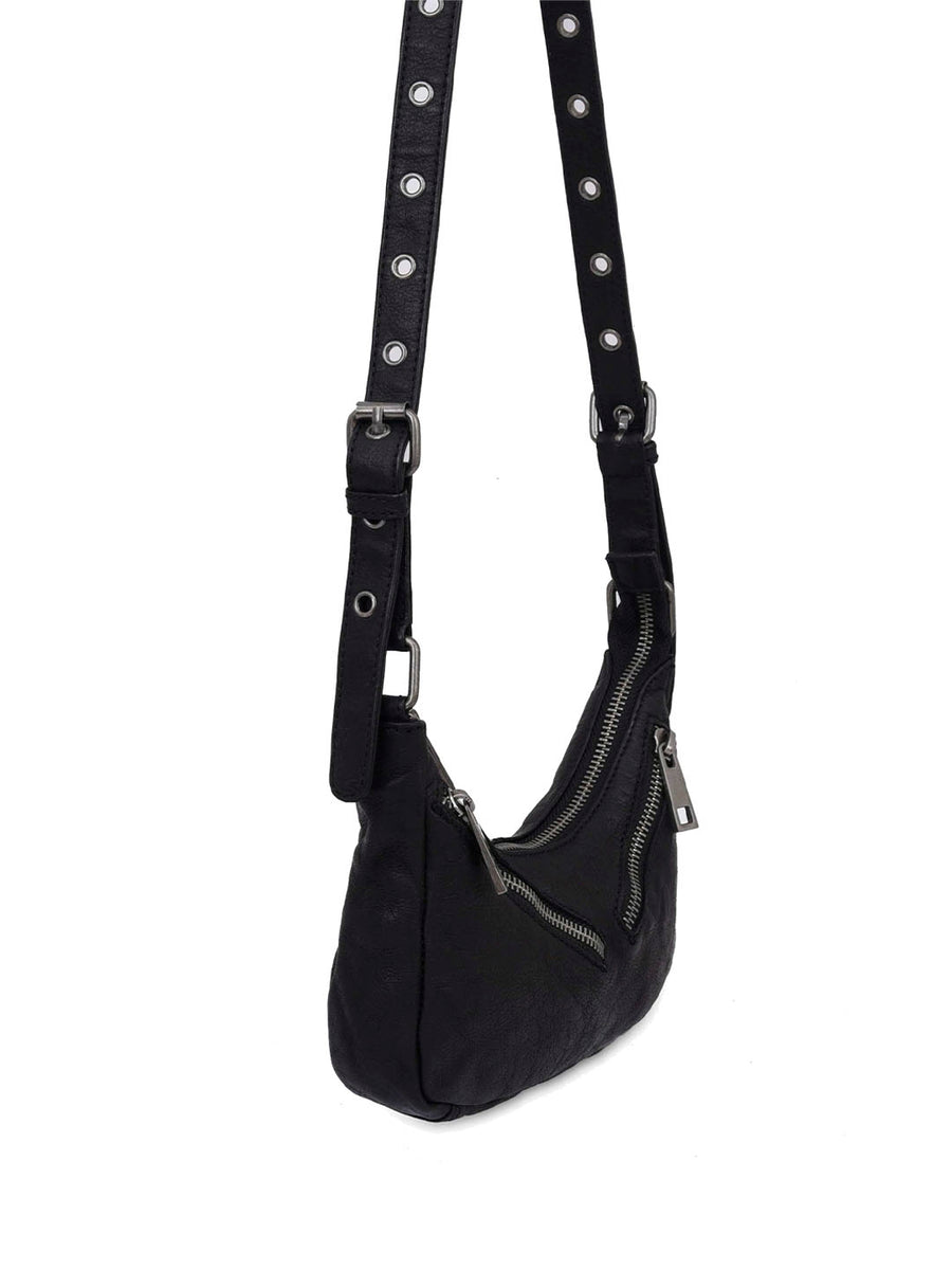 Palma w. Zipper Washed black