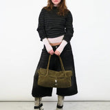 Palma sage green suede