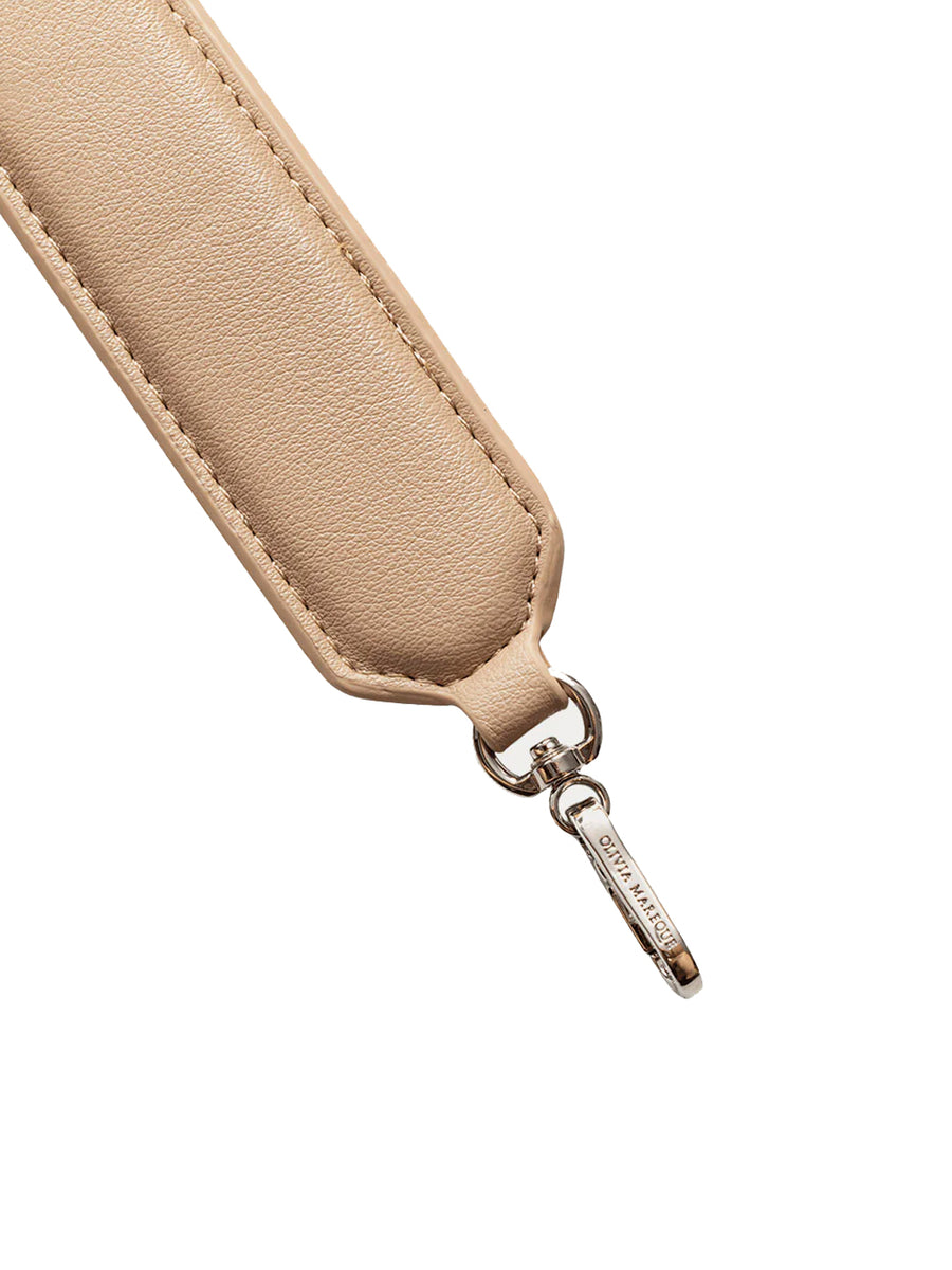 Beige leather strap