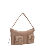 Rachel Suede beige w.gold - Ferent Bags 