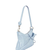 Ribbon Pochette blue semi vegetable