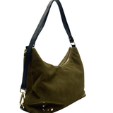 Rio Suede dark olive w. gold