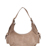 Sally Buckle Suede beige w. gold