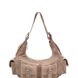 Sally Buckle Suede beige w. gold