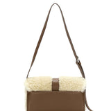 Shearing Belted Flap chestnut plain + beige - Ferent Bags 
