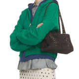 Shell duffel mini suede mocha eyelets