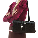 Shoulder Brocle suede mocha combi