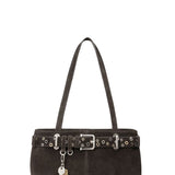 Shoulder Brocle mini suede mocha eyelets