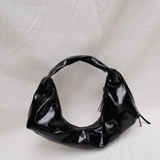 Slouchy Shoulder Bag crushed patent black - Ferent Bags 