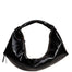 Slouchy Shoulder Bag crushed patent black - Ferent Bags 