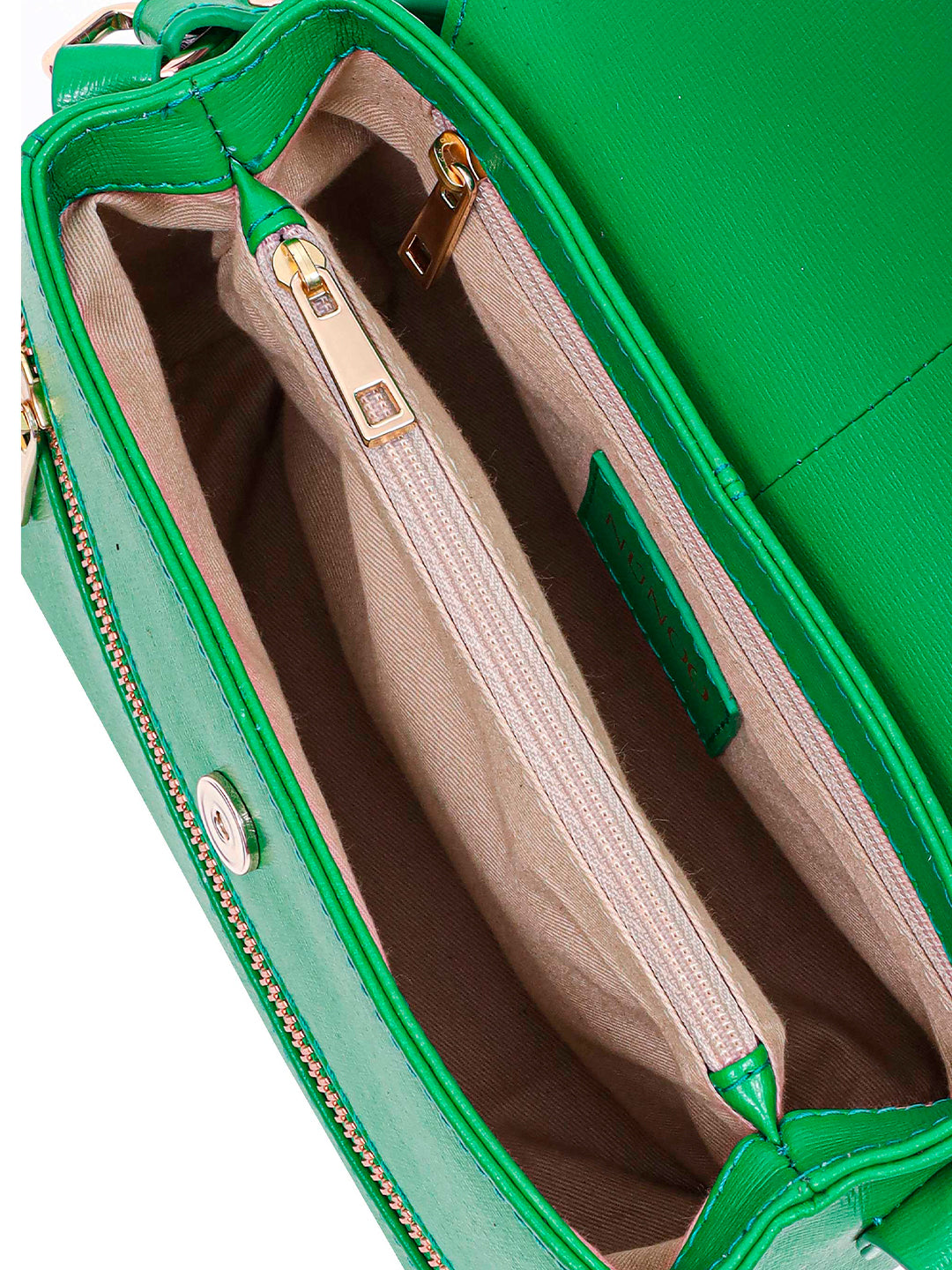 Small Honey Cut Florence green w. gold - Ferent Bags 