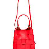 Small Chiara Braided Florence Red w. Gold - Ferent Bags 