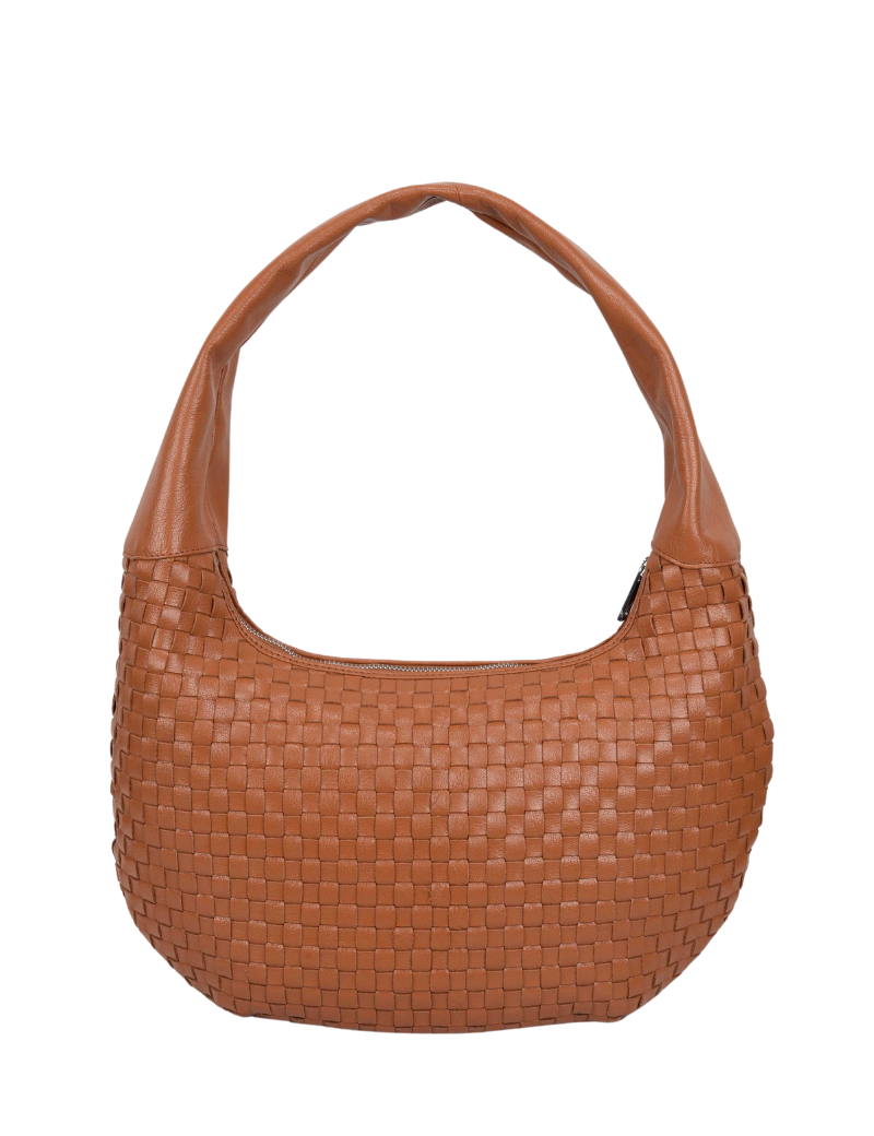 Small Gabi braided mountain cognac - Ferent Bags 