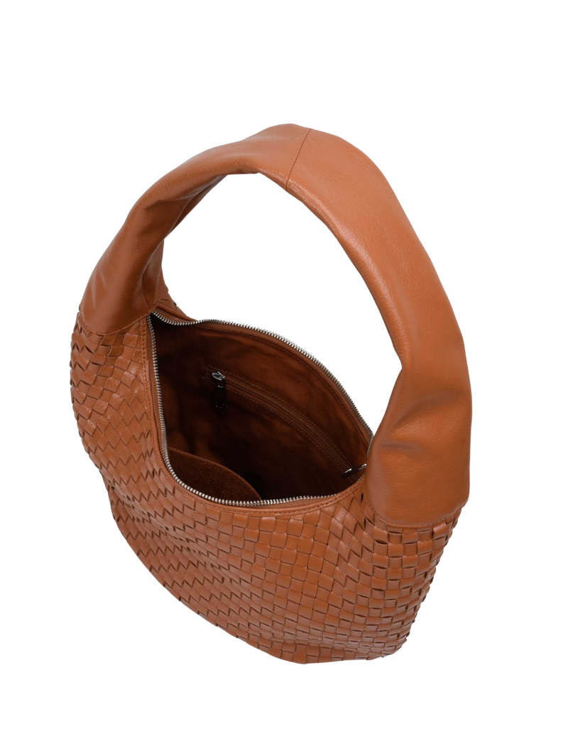 Small Gabi braided mountain cognac - Ferent Bags 