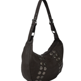 Small Stella Rivet Washed chocolate w. antique silver