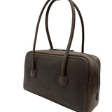 Soft Boston washed brown embossed pull-up