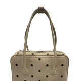 Soft Boston small blond wood printed suede