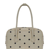 Soft Boston small blond wood printed suede