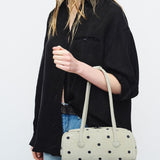 Soft Boston EW blond wood printed suede