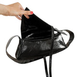 Triangle Messenger Bag crushed patent black