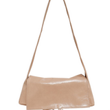 Triangle Messenger Bag crushed patent sand