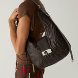 Vixen brown leather padded bag