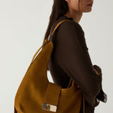 Vixen camel suede bag