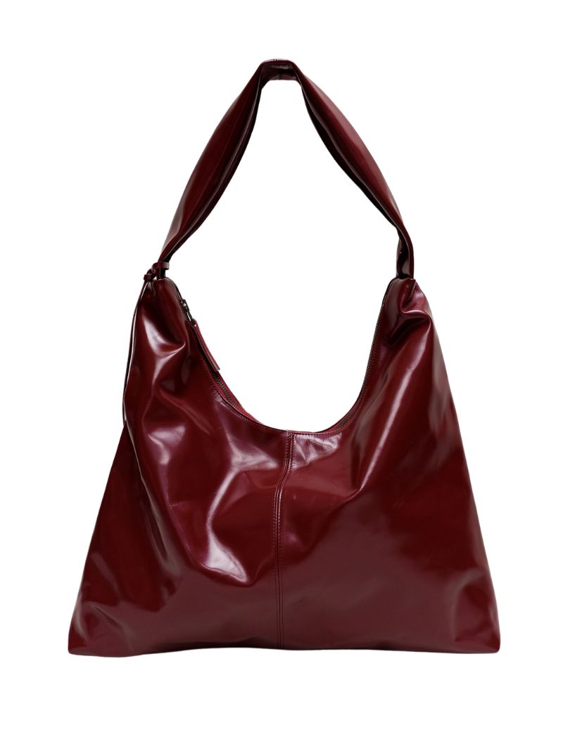 XL Crossbody Bag glossy maroon - Ferent Bags 