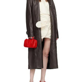 Zipper small apple red crinkle - Ferent Bags 