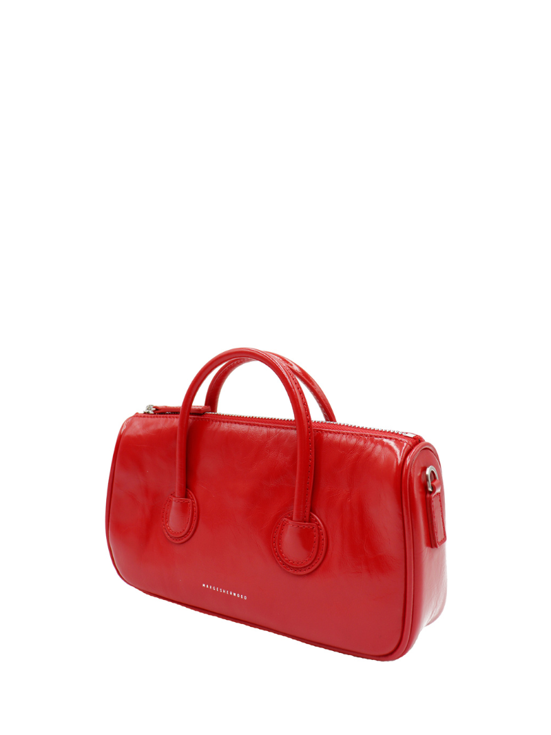 Zipper small apple red crinkle - Ferent Bags 