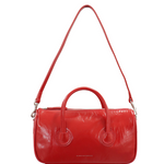 Zipper small apple red crinkle - Ferent Bags 