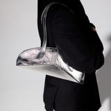 Arco Silver creased leather