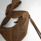 Banana bag XS dark brown suede