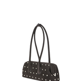 Boat Wide mini suede mocha stud