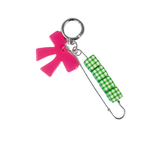 Bow mini green/pink charm