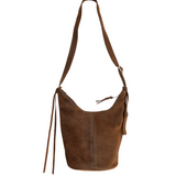 Bucket dark brown suede
