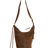 Bucket dark brown suede