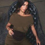 Eliza braided belt brown