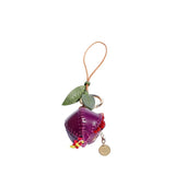 Charm de piel granada burdeos