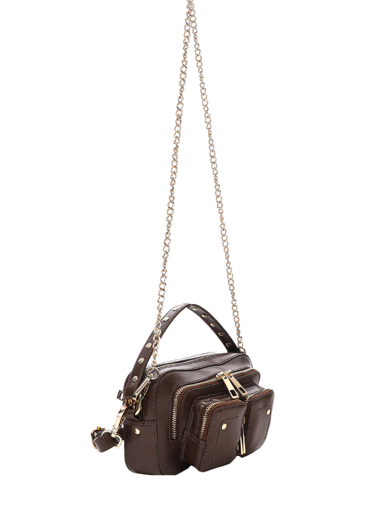 Helena Florence dark brown w. gold - Ferent Bags 