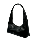 Hobo shoulder black pull up crinkle