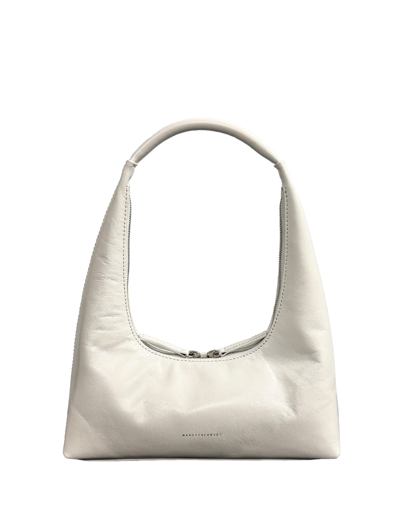 Hobo shoulder off white glossy plain - Ferent Bags 