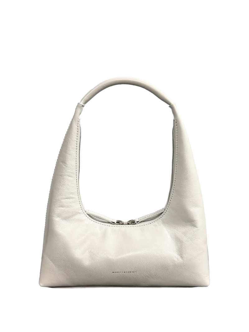 Hobo shoulder off white glossy plain - Ferent Bags 