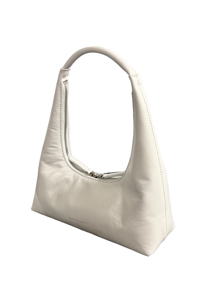 Hobo shoulder off white glossy plain - Ferent Bags 