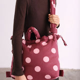 Ona Soft Bag dots pale pink + cherry red