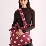 Ona Soft Bag dots pale pink + cherry red