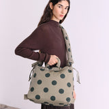 Ona Soft Bag dots forest green + sage