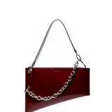 Saund burgundy semi patent leather